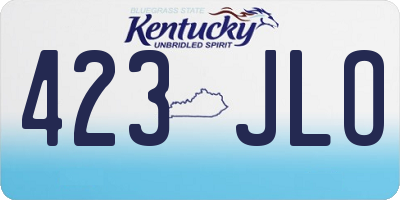 KY license plate 423JLO