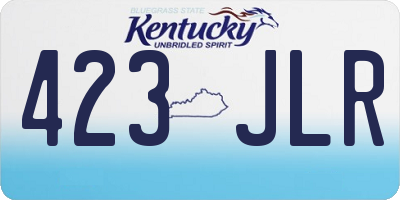 KY license plate 423JLR
