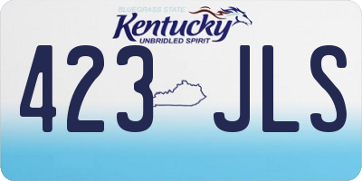 KY license plate 423JLS