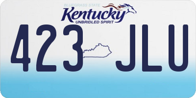 KY license plate 423JLU