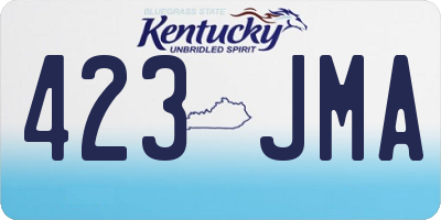 KY license plate 423JMA