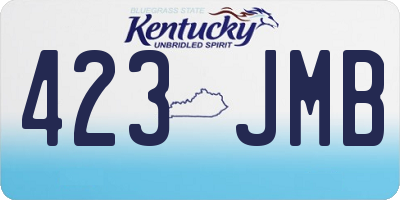 KY license plate 423JMB