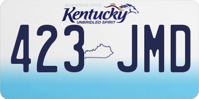 KY license plate 423JMD