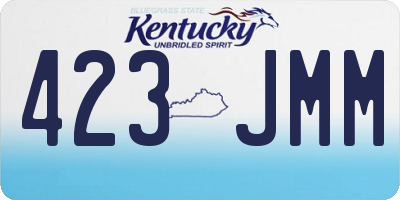 KY license plate 423JMM