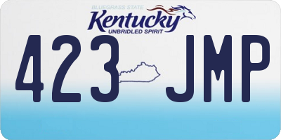 KY license plate 423JMP