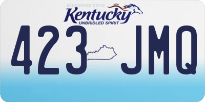 KY license plate 423JMQ