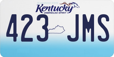 KY license plate 423JMS