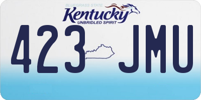 KY license plate 423JMU
