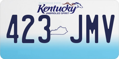 KY license plate 423JMV