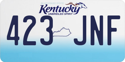 KY license plate 423JNF