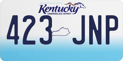 KY license plate 423JNP