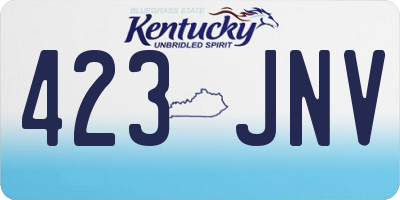 KY license plate 423JNV