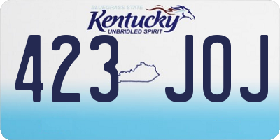 KY license plate 423JOJ