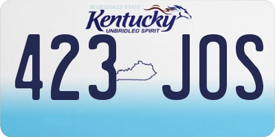 KY license plate 423JOS