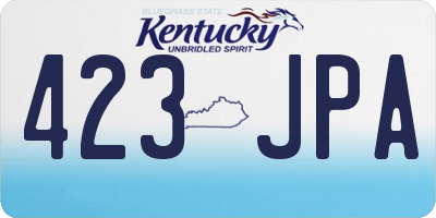 KY license plate 423JPA