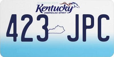 KY license plate 423JPC
