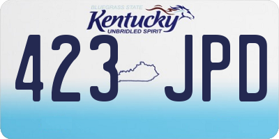 KY license plate 423JPD