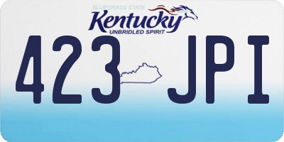 KY license plate 423JPI