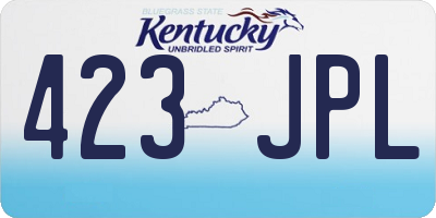 KY license plate 423JPL