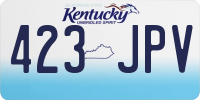 KY license plate 423JPV
