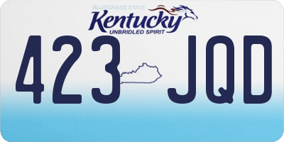 KY license plate 423JQD