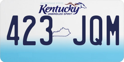 KY license plate 423JQM