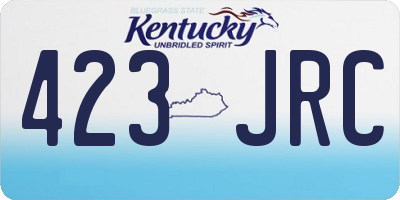 KY license plate 423JRC