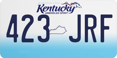 KY license plate 423JRF