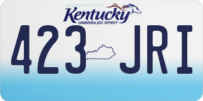 KY license plate 423JRI