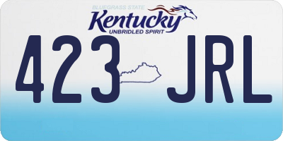 KY license plate 423JRL