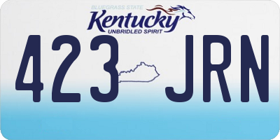 KY license plate 423JRN