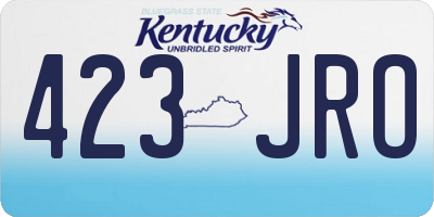 KY license plate 423JRO