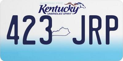 KY license plate 423JRP