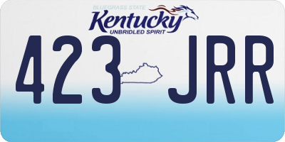 KY license plate 423JRR
