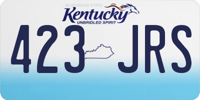 KY license plate 423JRS