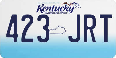 KY license plate 423JRT