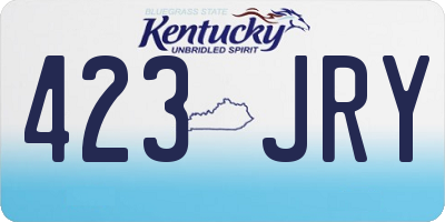 KY license plate 423JRY