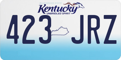 KY license plate 423JRZ