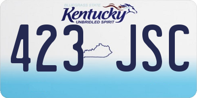 KY license plate 423JSC