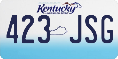 KY license plate 423JSG