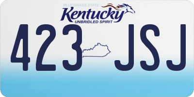 KY license plate 423JSJ