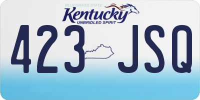 KY license plate 423JSQ