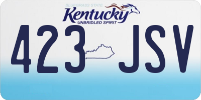 KY license plate 423JSV