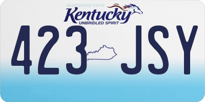 KY license plate 423JSY