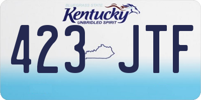 KY license plate 423JTF