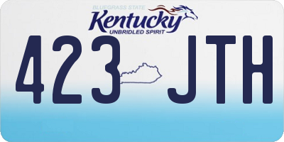 KY license plate 423JTH