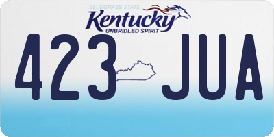 KY license plate 423JUA