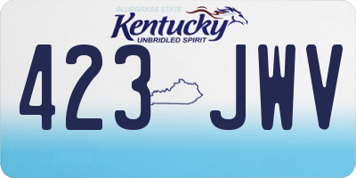 KY license plate 423JWV