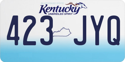 KY license plate 423JYQ
