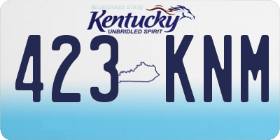 KY license plate 423KNM